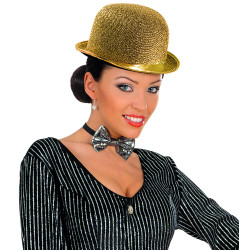 Zlatý klobúk s flitrami